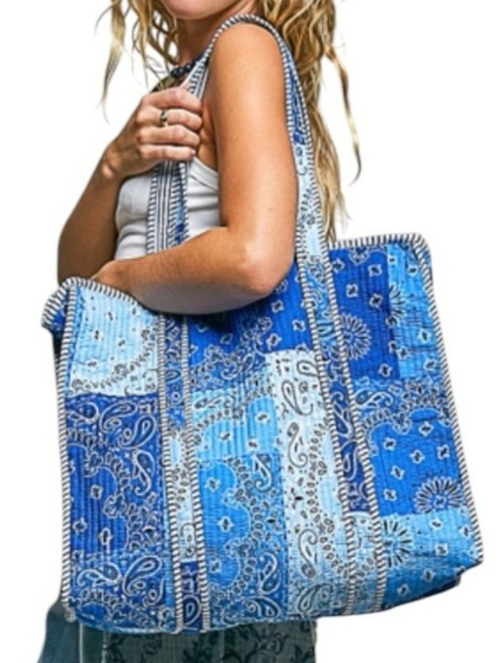 Everyday Quilted Tote POL NWOT